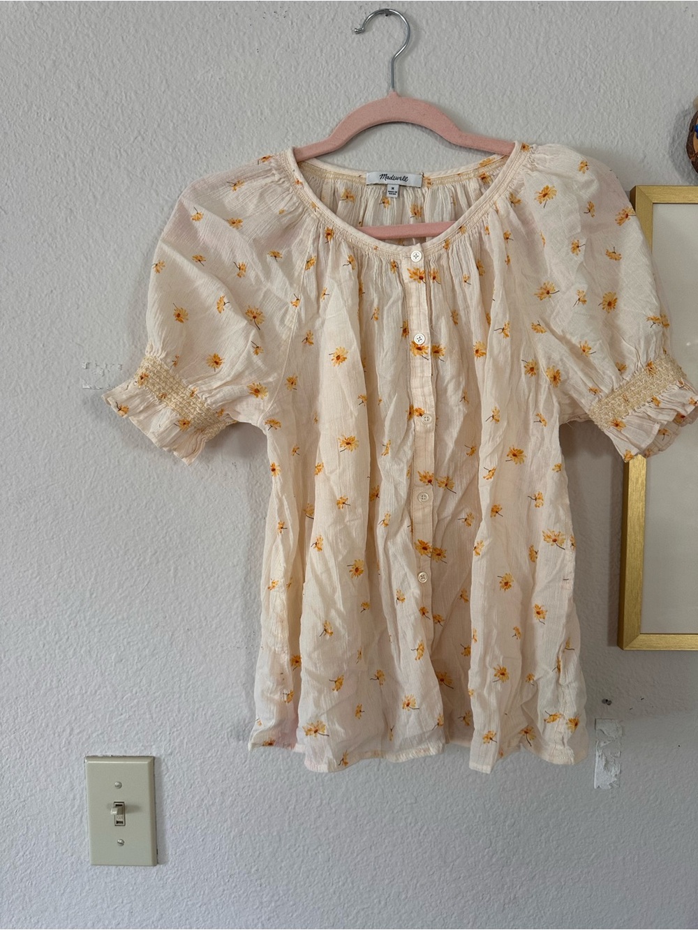 Madewell M Button Up Floral Blouse - EUC